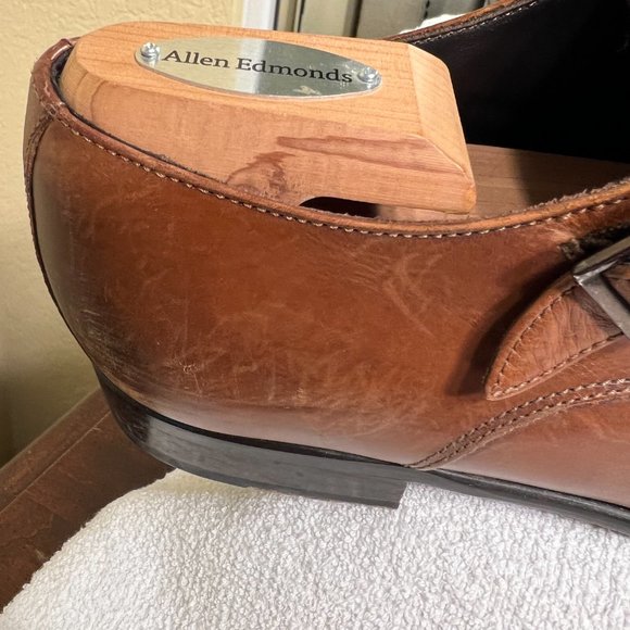 To Boot Elegant Monkstrap Burnished Tan Size 10 Shoe - Picture 10 of 10